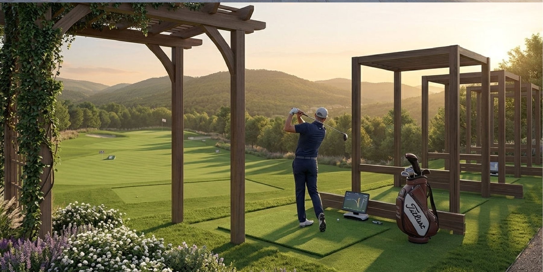 Golf driving range on the estate